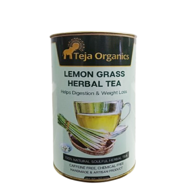 Lemongrass Tea 50 gm | 100% Pure Lemongrass Leaves | Caffeine Free Herbal Tea | Supports Digestion Detox Immunity | Refreshing Citrus Aroma