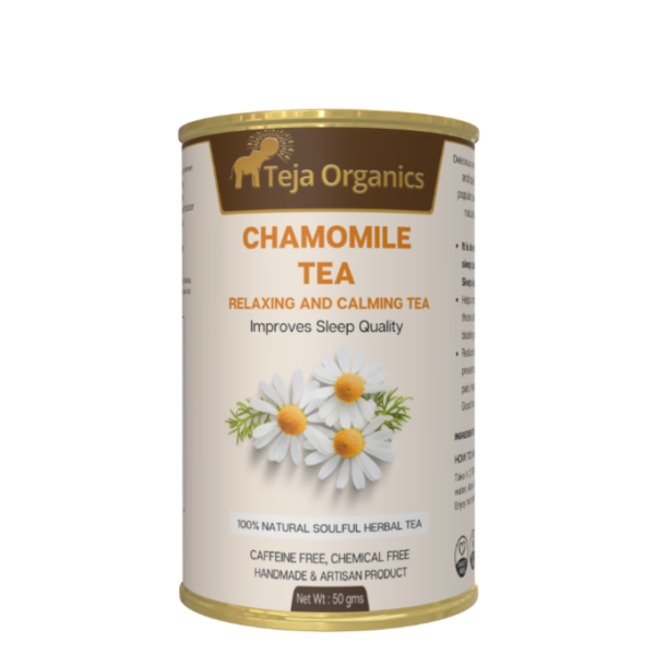 Chamomile Tea 50gm | 100% Pure Chamomile Flowers | Caffeine Free Herbal Tea | Supports Sleep, Relaxation & Digestion