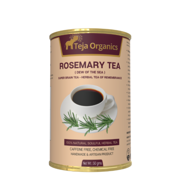 Rosemary Tea 50gm | 100% Pure Rosemary Leaves | Super brain tea - Herbal tea of  Remembrance | Supports Memory | Concentration, Focus, and Cognitive performance