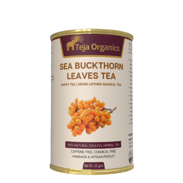 Sea Buckthorn Leaves Tea 50 gm | 100% Pure Herbal Tea | Caffeine Free | Antioxidant Rich | Supports Immunity Skin Health Digestion