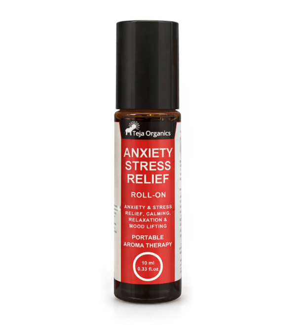 Anxiety Stress Relief Roll-On | 100% Natural Essential Oil Blend | Calming, Relaxation & Mood Uplift | Lavender, Chamomile, Ylang Ylang | Portable Aromatherapy | 10 ml