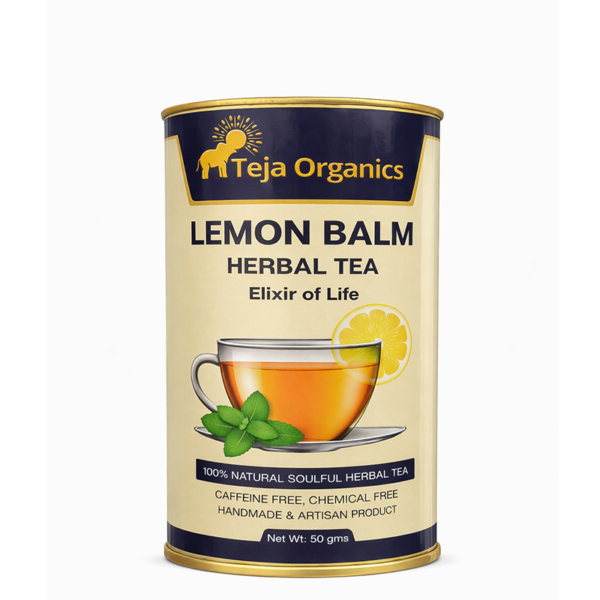 Lemon Balm Herbal Tea 50 gm | 100% Pure Lemon Balm Leaves | Caffeine Free Herbal Tea | Support relaxation | Stress relief | Restful sleep | Digestive comfort | Elixir of Life