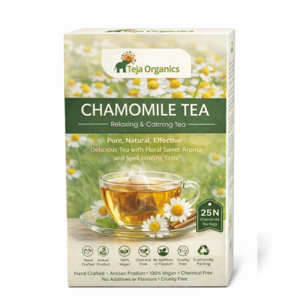 Chamomile Tea Bags (25 Nos) | Support Relaxation & Sleep | Aids Digestion & Stress Relief | Natural Wellness Infusion