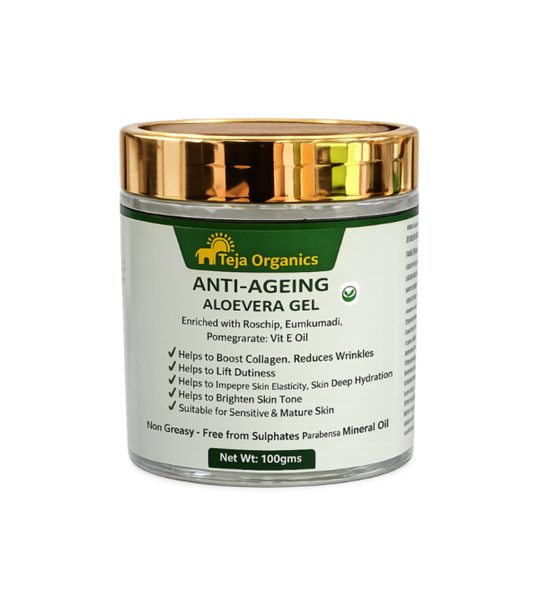 Anti-Ageing Aloe Vera Gel 100g | Hydration, Wrinkle Care, Fine Lines Reduction, Skin Tightening  & Skin Firming Gel |  Face Gel | No Parabens, No Sulphates
