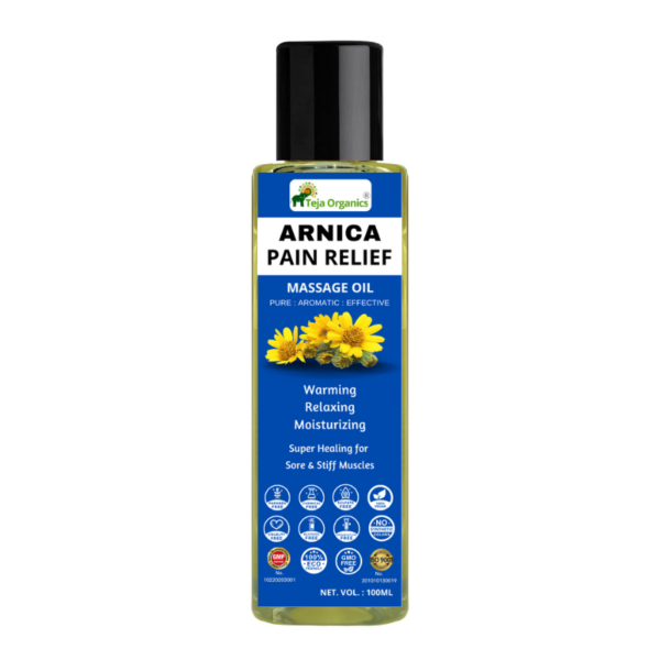 Arnica Pain Relief Massage Oil 100ml | Herbal Ayurvedic Oil for Joint & Muscle Comfort | Supports Relief from Stiffness & Body Pain