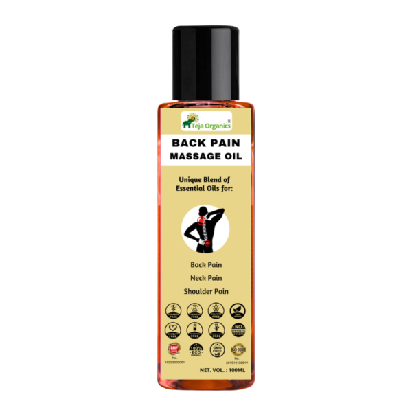 Back Pain Massage Oil 100ml | Unique Blend of Essential Oils for: Back Pain, Neck Pain, Shoulder Pain