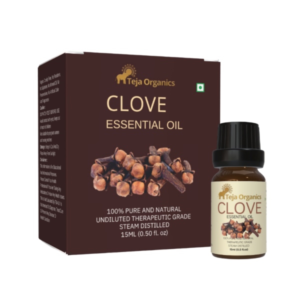 Clove Essential Oil 15ml | 100% Pure Natural Oil | Energizing and warming fragrance | Dental Care | Pain Relief Skin & Hair |  Aromatherapy | Diffuser | Home wellness products