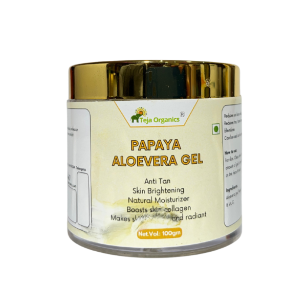 Papaya Aloe Vera Gel 100g | Tan Removal & Skin Brightening  | Pigmentation Care, Hydration, Glowing Skin | No Parabens, No Sulphates