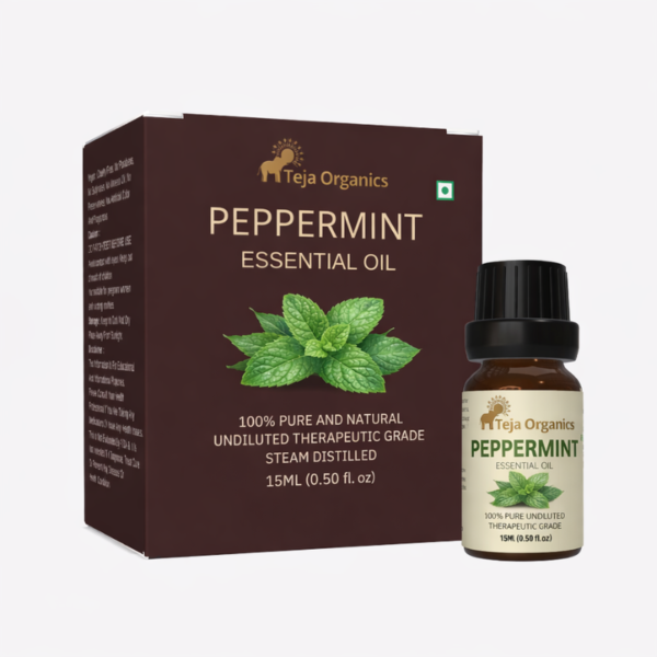 Peppermint Essential Oil 15ml | 100% Pure Natural Oil | Mint, Cooling, Energizing, and Soothing | Skin care | Hair care | Aromatherapy | Steam inhalation | Diffuser | Home Wellness Products